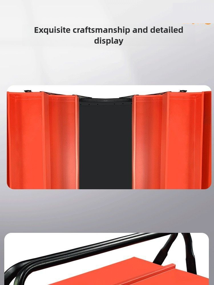 Metal Cantilever Tool Box, 18 Inch Tool Box, 3 Layers 5 Tray Portable Tool Box, Fold Out Tool Box Organizer Storage for Home Studio Auto Repair Factory