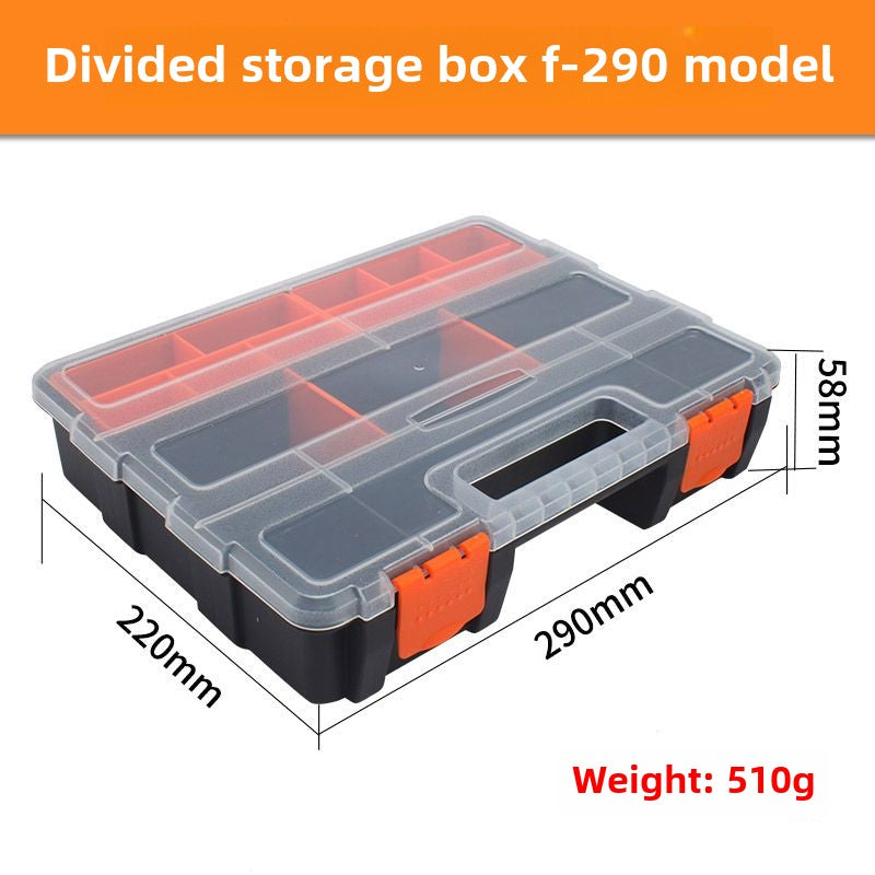 Stackable Multi-Grid Parts Storage Box - Transparent Screw Organizer, Workshop Tool Case