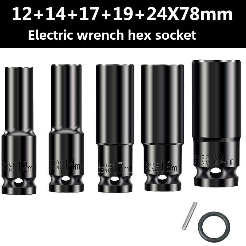 Drive Impact Socket Set - 50-Piece Shallow & Deep Socket Set Metric and Standard Full with Universal Joint, Extension Bar, 1/2 to 3/8 Reducer, Hex Shank Socket Adapter, Ratchet Handle