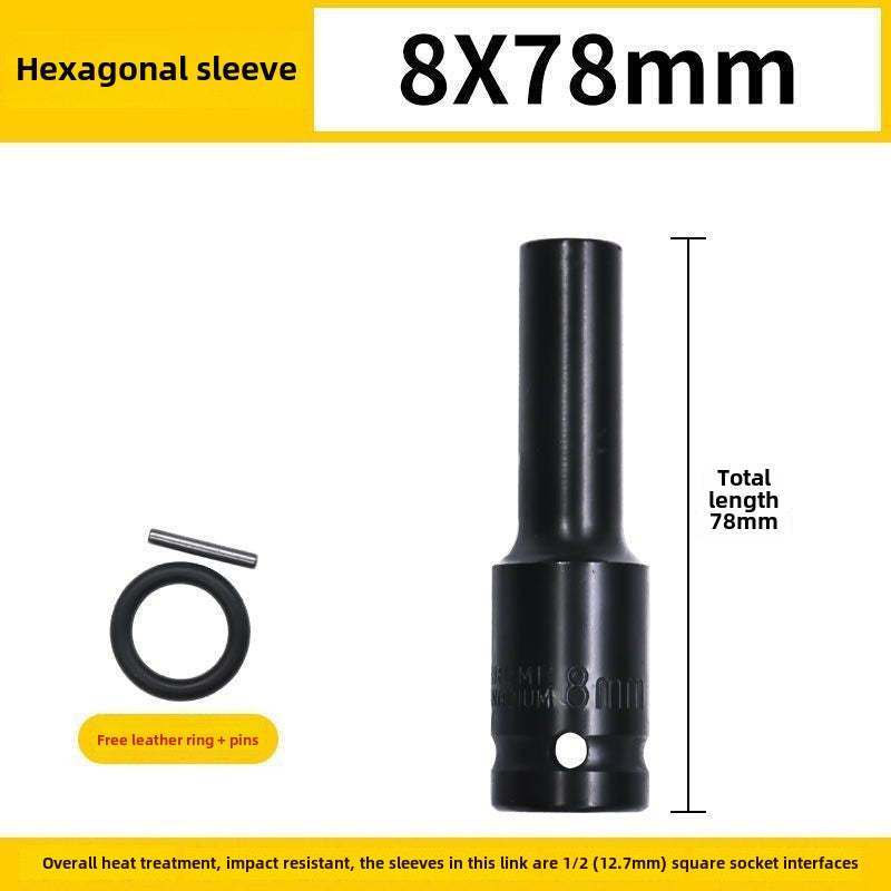 Drive Impact Socket Set - 50-Piece Shallow & Deep Socket Set Metric and Standard Full with Universal Joint, Extension Bar, 1/2 to 3/8 Reducer, Hex Shank Socket Adapter, Ratchet Handle