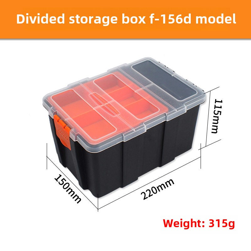 Stackable Multi-Grid Parts Storage Box - Transparent Screw Organizer, Workshop Tool Case