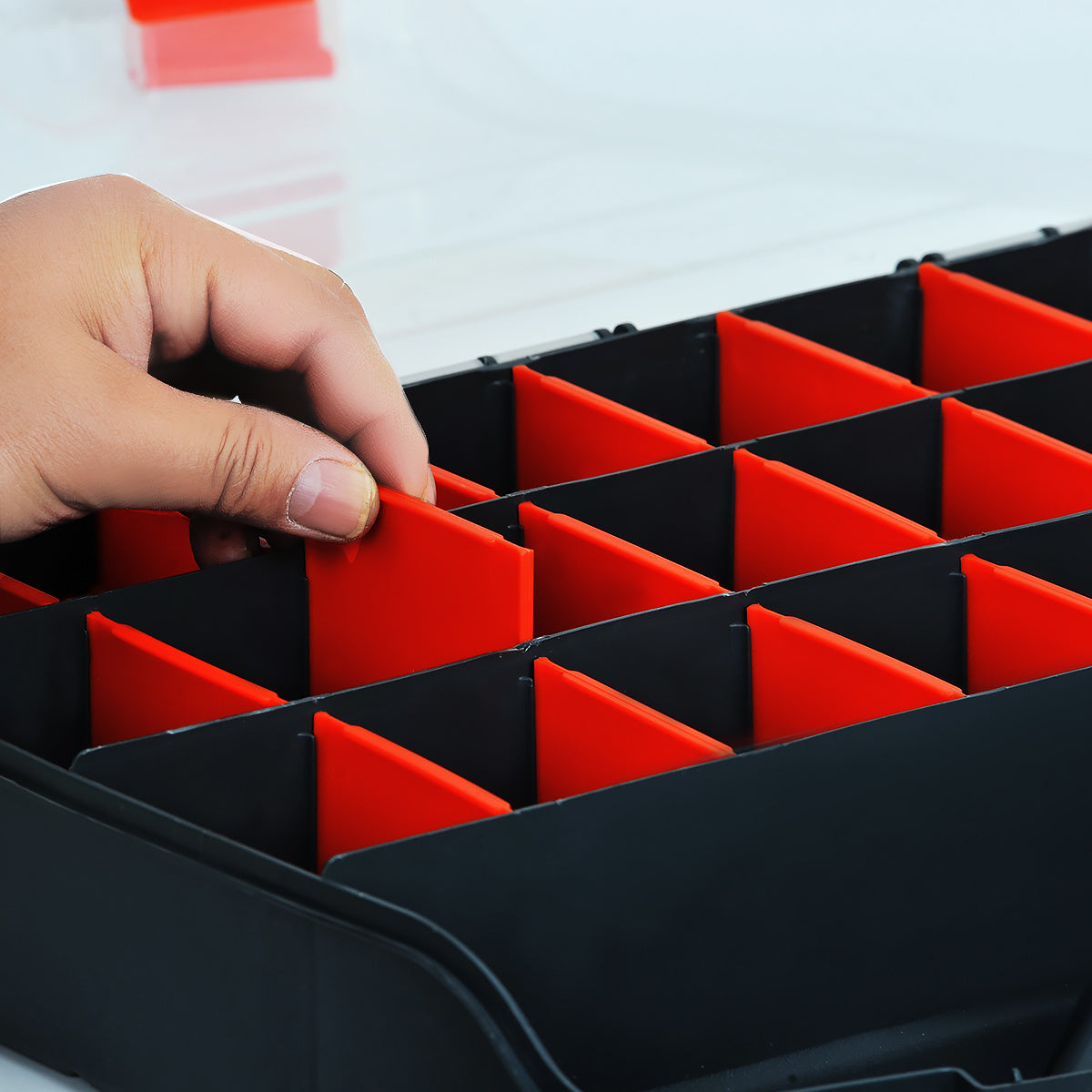 Thick and durable double-sided hand-held parts box, plastic screw accessories, classification toolbox, building blocks, organization and storage