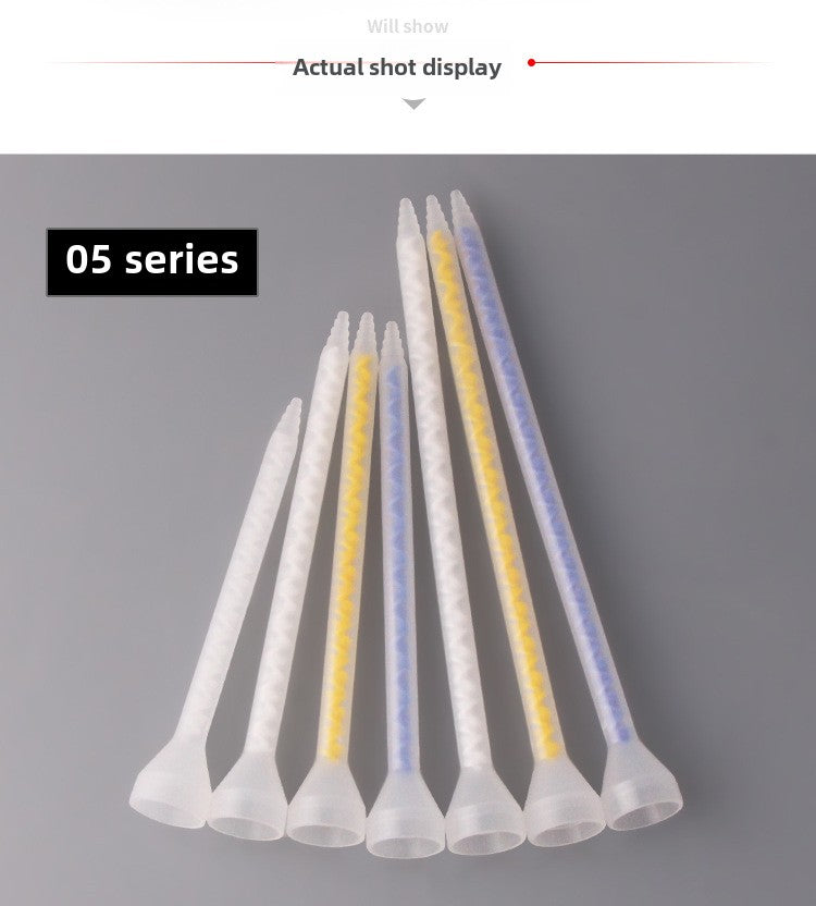 Epoxy Mixing Nozzle Static Mixer Nozzle Tubes 18-Element Adhesive Cartridges Spiral Tip