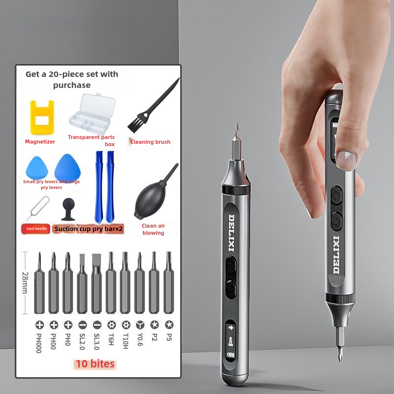 Multi-bit Screwdriver Set Tool All in One, Portable Multi-Purpose Screwdriver, Slotted/Philips/Pozi/Torx/Square,Nut Driver