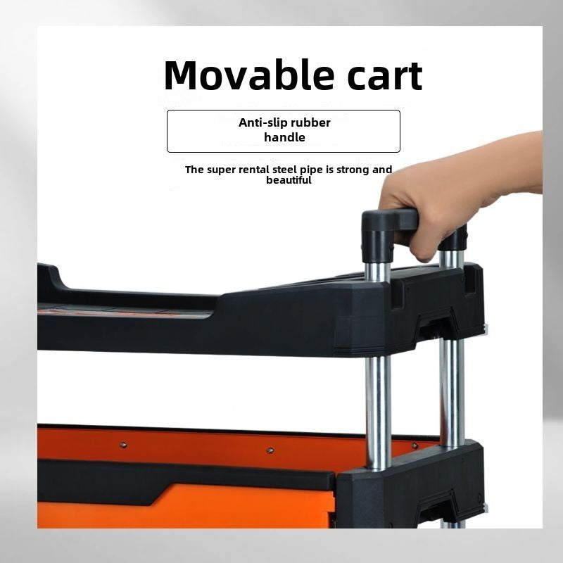 Tool cart on Wheels TANKSTORM Service Tool Cart 3 Tire Rolling cart, Industrial Commercial Service Cart (03 Middle)