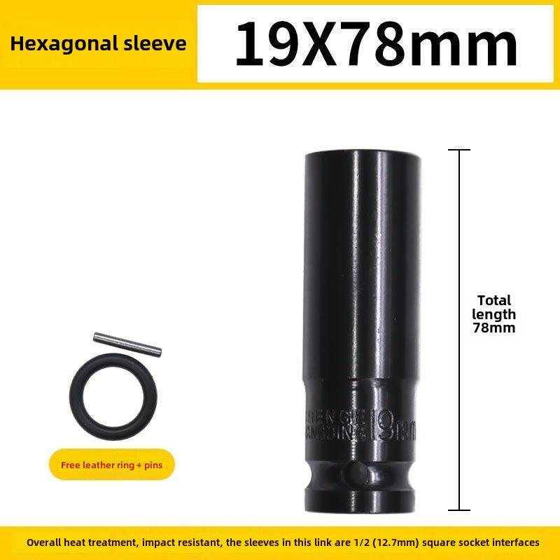 Drive Impact Socket Set - 50-Piece Shallow & Deep Socket Set Metric and Standard Full with Universal Joint, Extension Bar, 1/2 to 3/8 Reducer, Hex Shank Socket Adapter, Ratchet Handle