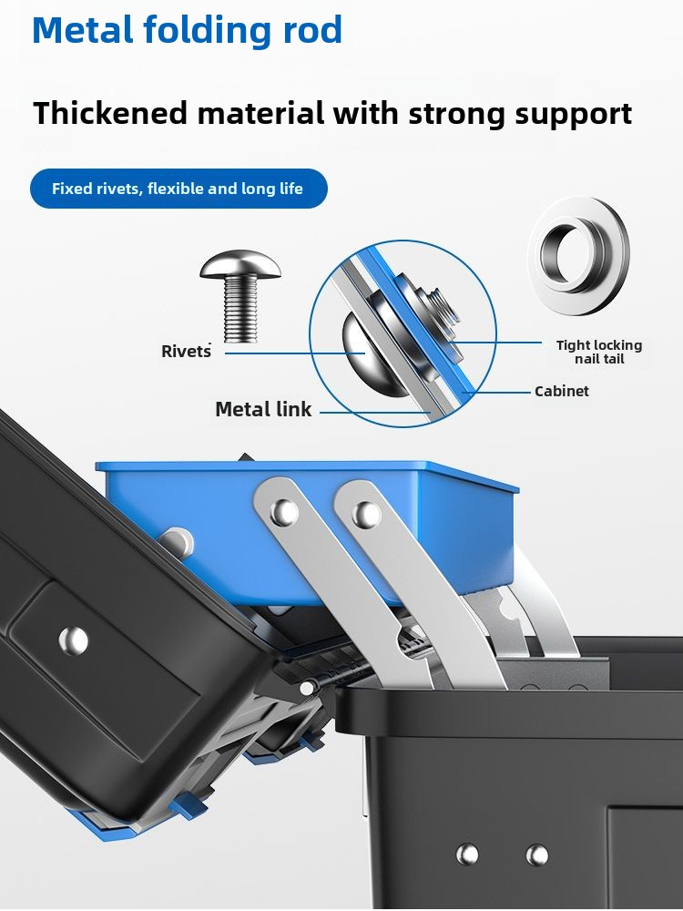 Household multifunctional plastic electrician storage box car tool box large plastic thickened car maintenance portable storage box