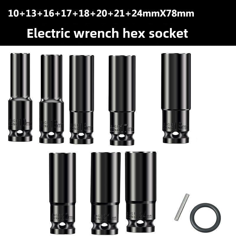 Drive Impact Socket Set - 50-Piece Shallow & Deep Socket Set Metric and Standard Full with Universal Joint, Extension Bar, 1/2 to 3/8 Reducer, Hex Shank Socket Adapter, Ratchet Handle