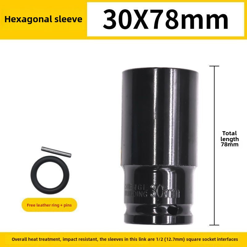 Drive Impact Socket Set - 50-Piece Shallow & Deep Socket Set Metric and Standard Full with Universal Joint, Extension Bar, 1/2 to 3/8 Reducer, Hex Shank Socket Adapter, Ratchet Handle