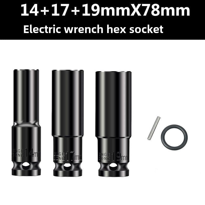 Drive Impact Socket Set - 50-Piece Shallow & Deep Socket Set Metric and Standard Full with Universal Joint, Extension Bar, 1/2 to 3/8 Reducer, Hex Shank Socket Adapter, Ratchet Handle