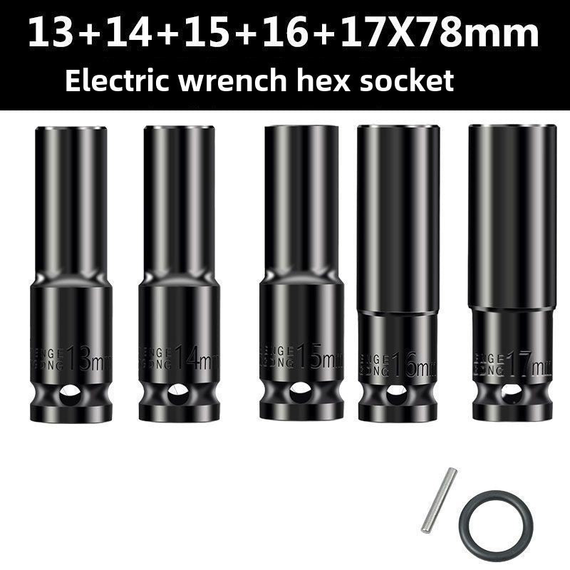 Drive Impact Socket Set - 50-Piece Shallow & Deep Socket Set Metric and Standard Full with Universal Joint, Extension Bar, 1/2 to 3/8 Reducer, Hex Shank Socket Adapter, Ratchet Handle