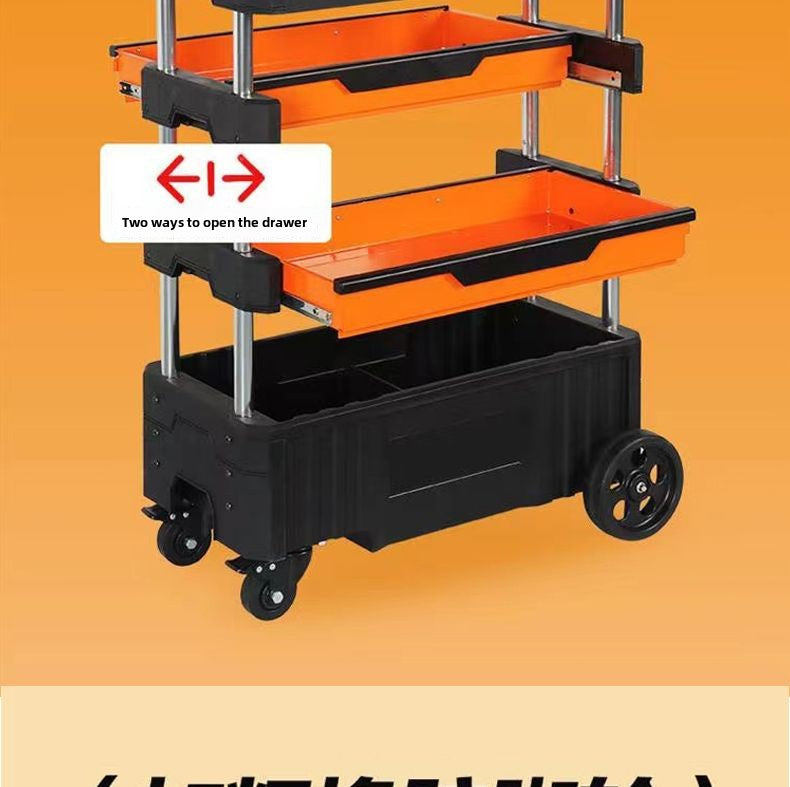 Tool cart on Wheels TANKSTORM Service Tool Cart 3 Tire Rolling cart, Industrial Commercial Service Cart (03 Middle)