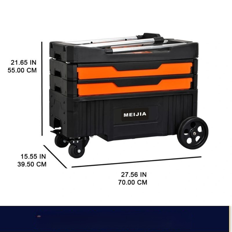 Tool cart on Wheels TANKSTORM Service Tool Cart 3 Tire Rolling cart, Industrial Commercial Service Cart (03 Middle)