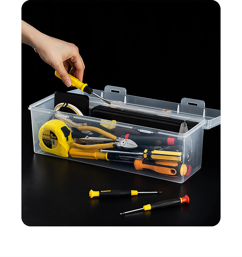 Nuts and Bolts Organizers and Storage - Small Parts Storage Organizer with Lid and Compartment for Organizing Screw Nail Hardware, Leak-proof Stackable Tool Box for Drawer Cabinet