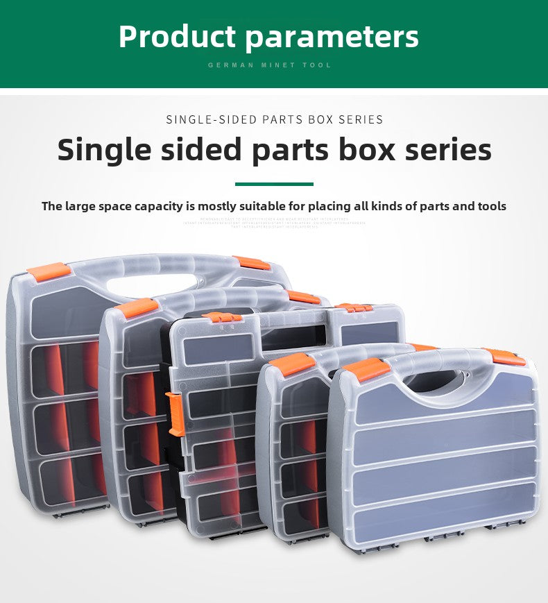 Double Side Tools Organizer, Customizable Removable Plastic Dividers, Hardware Box Storage, Excellent for Screws,Nuts,Small Parts, 34-Compartment