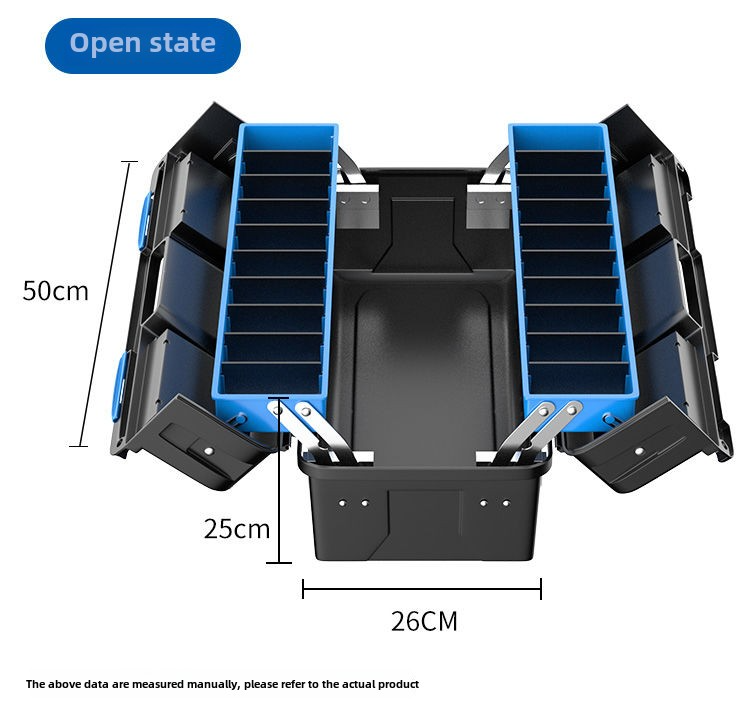 Household multifunctional plastic electrician storage box car tool box large plastic thickened car maintenance portable storage box