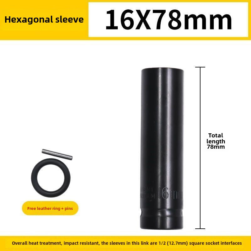 Drive Impact Socket Set - 50-Piece Shallow & Deep Socket Set Metric and Standard Full with Universal Joint, Extension Bar, 1/2 to 3/8 Reducer, Hex Shank Socket Adapter, Ratchet Handle
