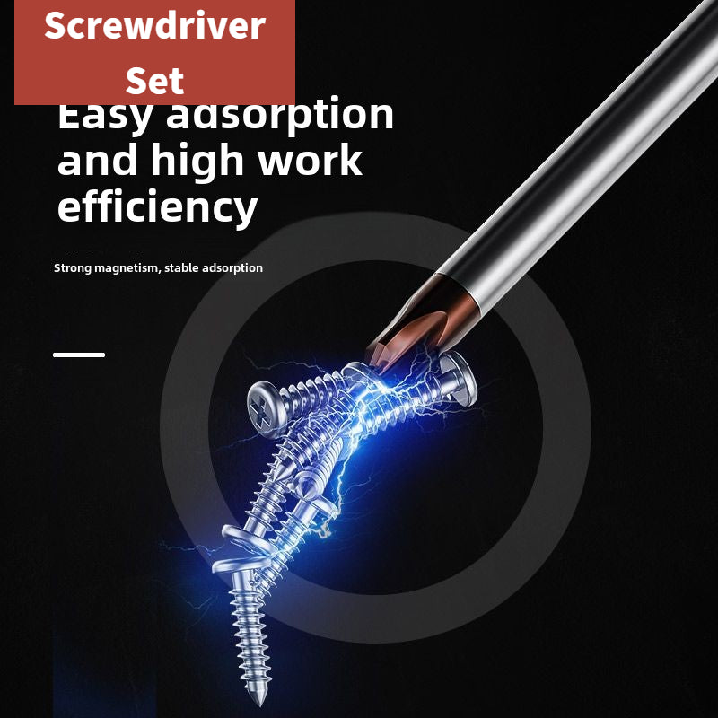 Multi-bit Screwdriver Set Tool All in One, Portable Multi-Purpose Screwdriver, Slotted/Philips/Pozi/Torx/Square,Nut Driver