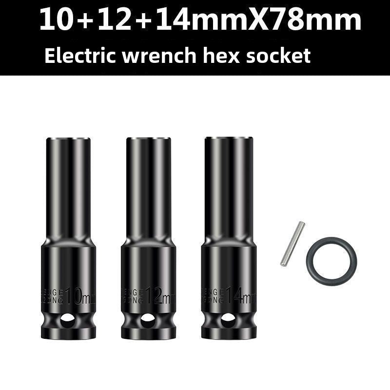 Drive Impact Socket Set - 50-Piece Shallow & Deep Socket Set Metric and Standard Full with Universal Joint, Extension Bar, 1/2 to 3/8 Reducer, Hex Shank Socket Adapter, Ratchet Handle