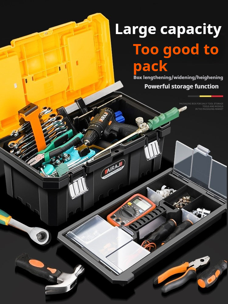 Hardware Toolbox Multi functional Hardware Toolbox Small Storage Box Large Industrial Grade Toolbox Household Handheld Electrician Thickened Car Repair Box