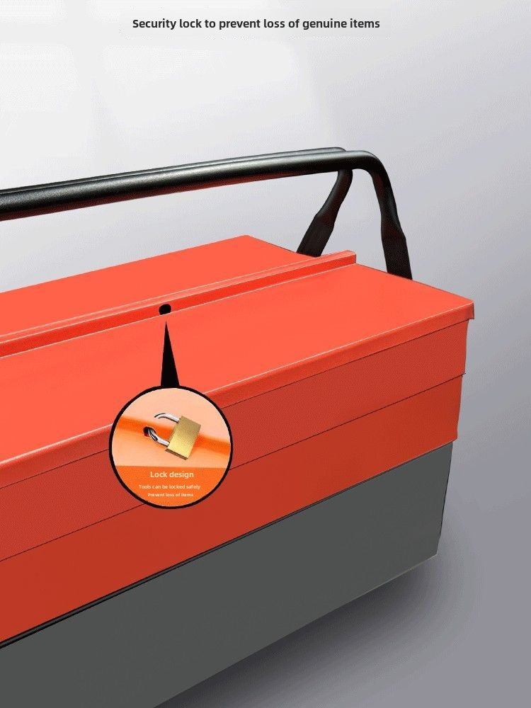 Metal Cantilever Tool Box, 18 Inch Tool Box, 3 Layers 5 Tray Portable Tool Box, Fold Out Tool Box Organizer Storage for Home Studio Auto Repair Factory