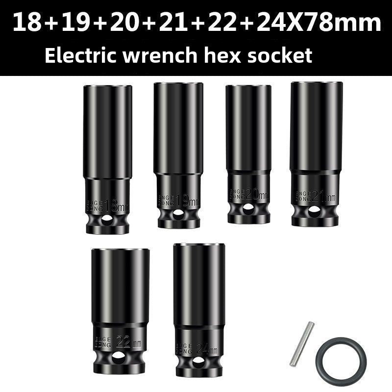 Drive Impact Socket Set - 50-Piece Shallow & Deep Socket Set Metric and Standard Full with Universal Joint, Extension Bar, 1/2 to 3/8 Reducer, Hex Shank Socket Adapter, Ratchet Handle