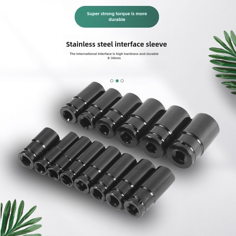 Drive Impact Socket Set - 50-Piece Shallow & Deep Socket Set Metric and Standard Full with Universal Joint, Extension Bar, 1/2 to 3/8 Reducer, Hex Shank Socket Adapter, Ratchet Handle