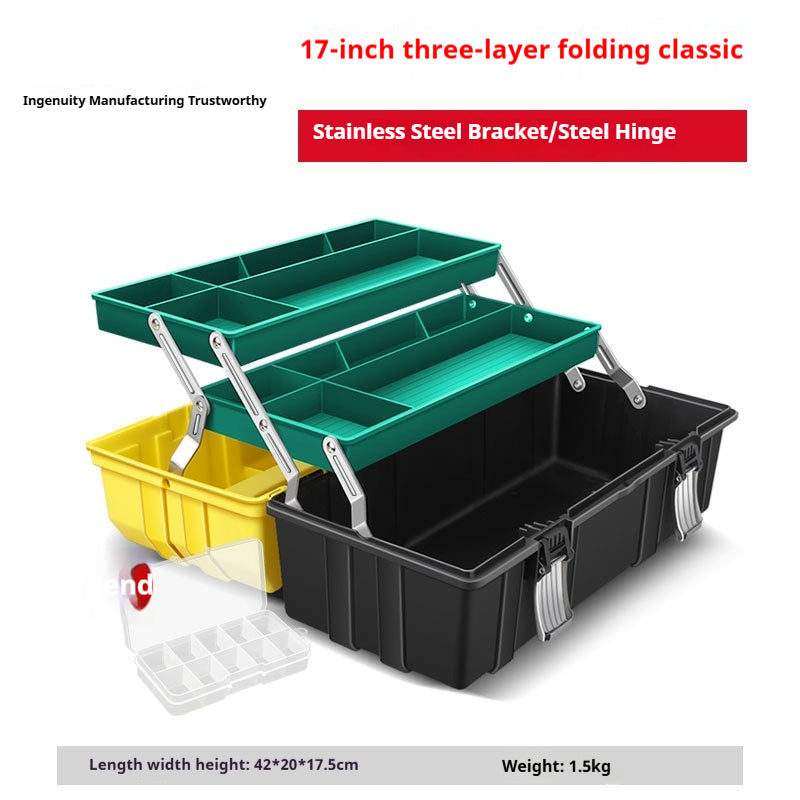 Hardware Toolbox Multi functional Hardware Toolbox Small Storage Box Large Industrial Grade Toolbox Household Handheld Electrician Thickened Car Repair Box