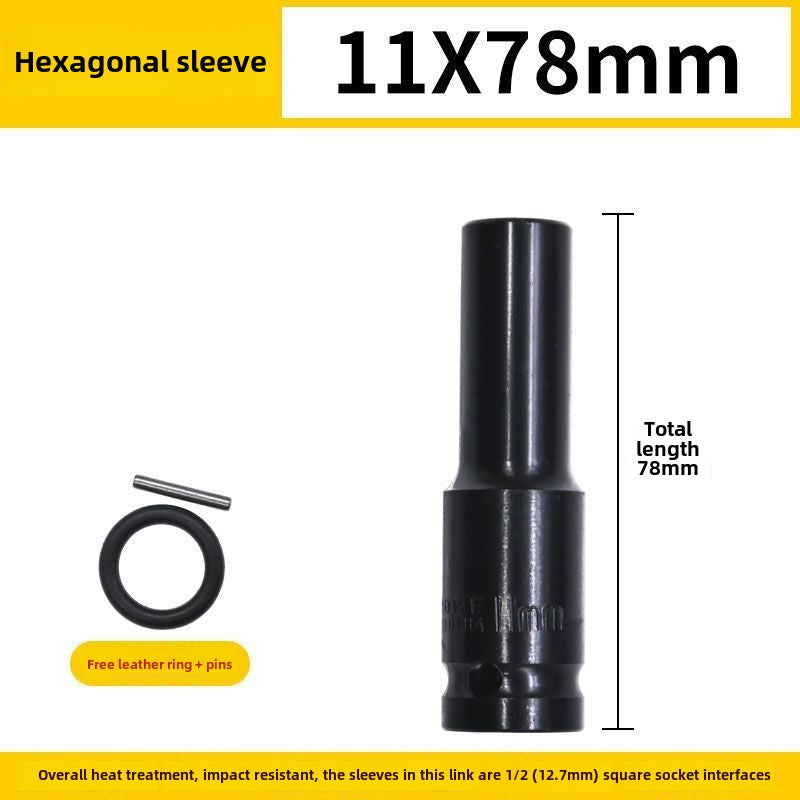 Drive Impact Socket Set - 50-Piece Shallow & Deep Socket Set Metric and Standard Full with Universal Joint, Extension Bar, 1/2 to 3/8 Reducer, Hex Shank Socket Adapter, Ratchet Handle