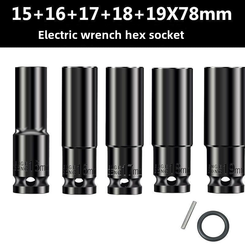 Drive Impact Socket Set - 50-Piece Shallow & Deep Socket Set Metric and Standard Full with Universal Joint, Extension Bar, 1/2 to 3/8 Reducer, Hex Shank Socket Adapter, Ratchet Handle