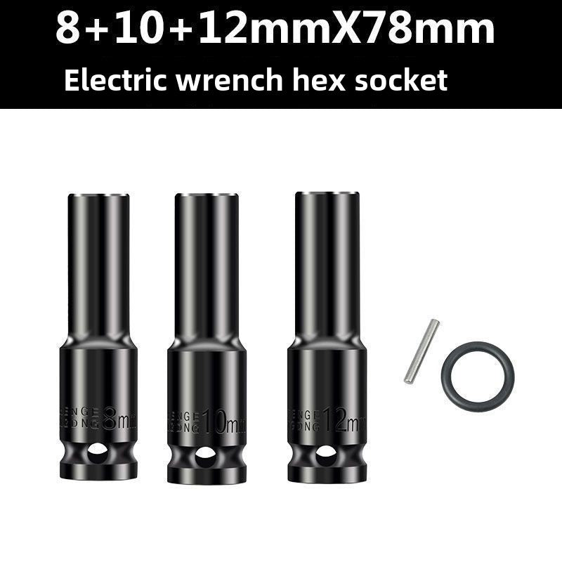 Drive Impact Socket Set - 50-Piece Shallow & Deep Socket Set Metric and Standard Full with Universal Joint, Extension Bar, 1/2 to 3/8 Reducer, Hex Shank Socket Adapter, Ratchet Handle