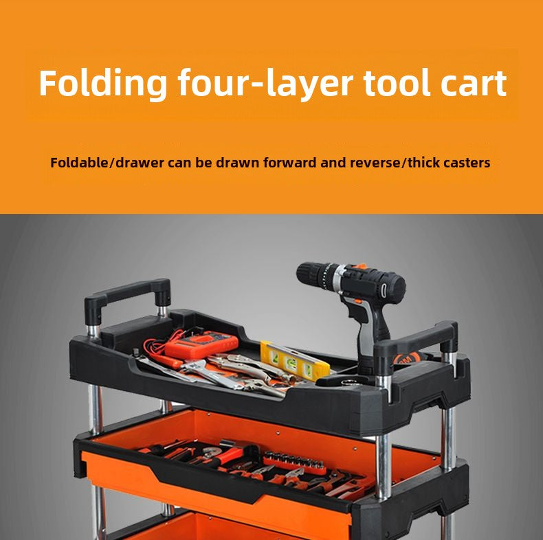 Tool cart on Wheels TANKSTORM Service Tool Cart 3 Tire Rolling cart, Industrial Commercial Service Cart (03 Middle)