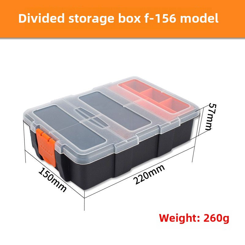 Stackable Multi-Grid Parts Storage Box - Transparent Screw Organizer, Workshop Tool Case