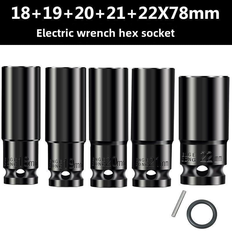 Drive Impact Socket Set - 50-Piece Shallow & Deep Socket Set Metric and Standard Full with Universal Joint, Extension Bar, 1/2 to 3/8 Reducer, Hex Shank Socket Adapter, Ratchet Handle