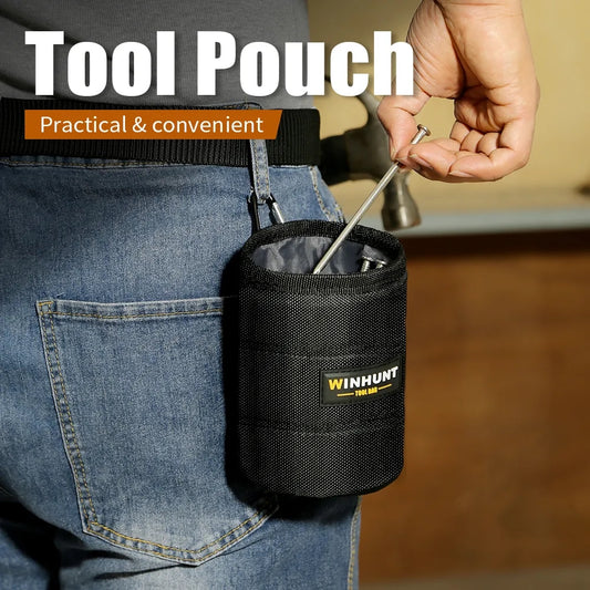 tool pouch| Clip-On Tool Belt Bag for Tools, Screws, and Nails - Great for an Electrician, HVAC Tech, Plumber, Carpenter, Contractor, Handy Man, and Any Tradesperson Who Wears a Small Utility Pouch
