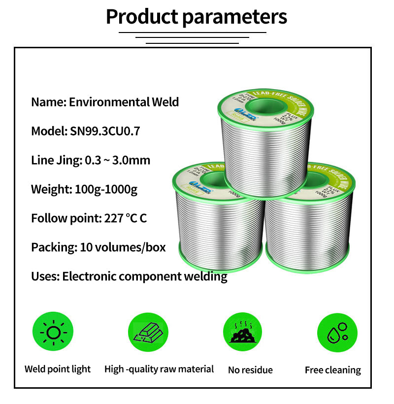 SN99.3CU0.7 Environmental Protection Leadless Weld 500g/Volume