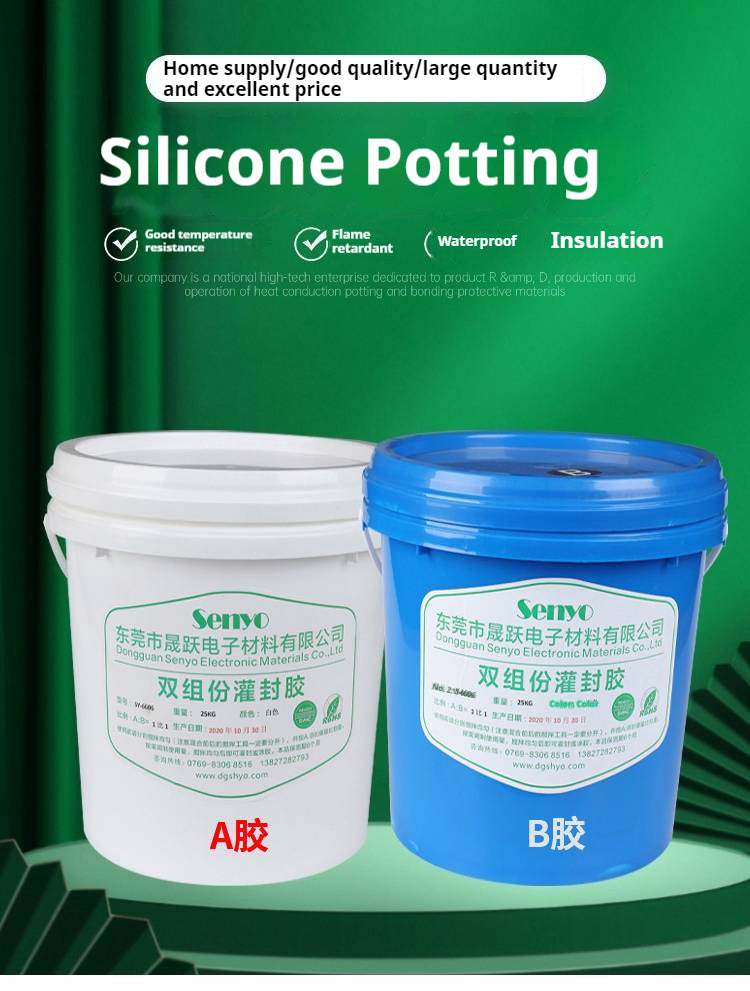 Two component potting adhesive