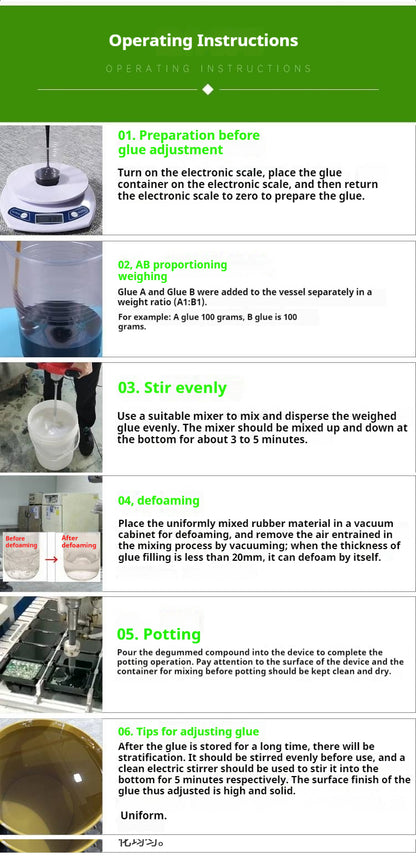 Two component potting adhesive