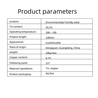 SN99.3CU0.7 Environmental Protection Weld Tin Tin Tin Copper Welding Strip