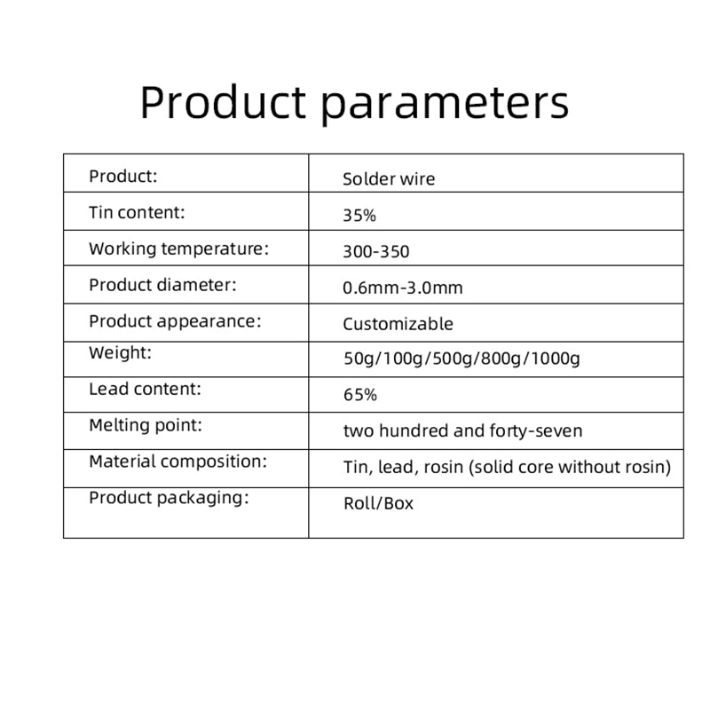 700g/volume SN35PB65 welded tin line -free tin line wholesale